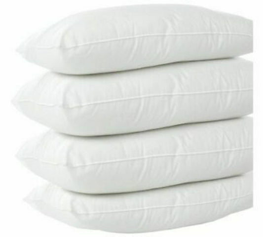 4 Pack Deluxe Super Bounce Back Pillows - 2 Bedding Set - 2 Pairs Plain Pillows