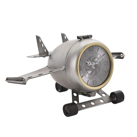 Analogue Metal Quartz Movement / Crystal Tabletop Clock in Silver/Gold