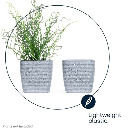 LIVIVO Plastic Garden Flowerpot, Planter Basket for Indoor & Outdoor Plants