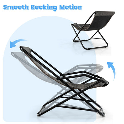 Outdoor Sling Chair with Armrests