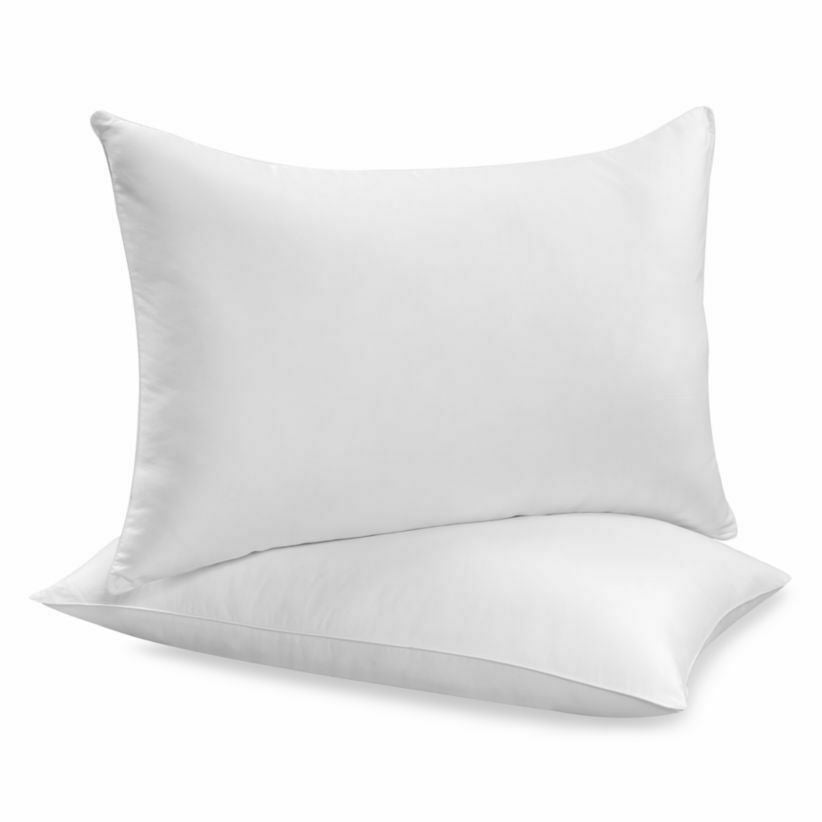 4 Pack Deluxe Super Bounce Back Pillows - 2 Bedding Set - 2 Pairs Plain Pillows