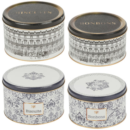 Pastry Biscuit Cookie Cake Pie Muffins and Sweet Tin Tea Set Designed Containers