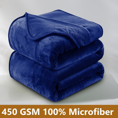Large Fleece Blanket Throw Reversible Soft Warm Bed Sofa Blanket Double & King