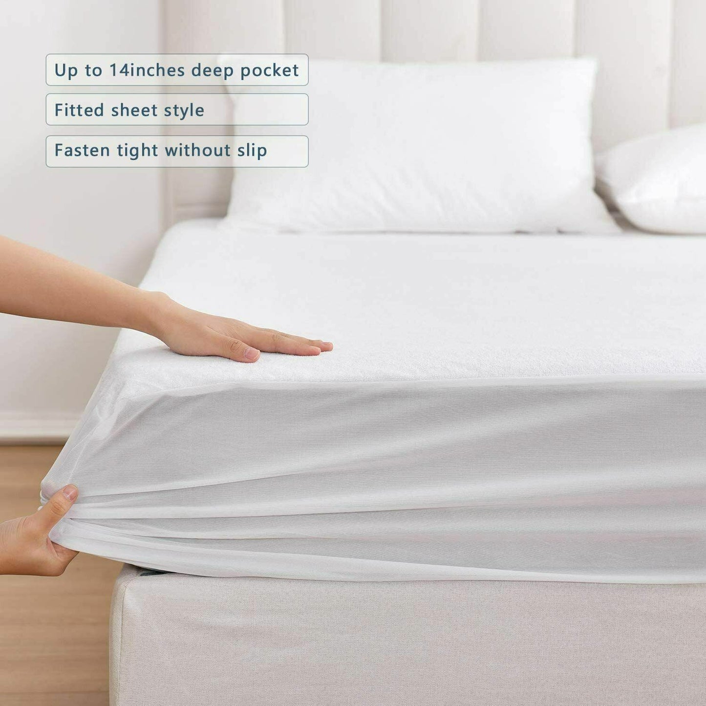 MATTRESS COVER PROTECTOR WATERPROOF TERRY FITTED SHEET SINGLE DOUBLE KING SIZE