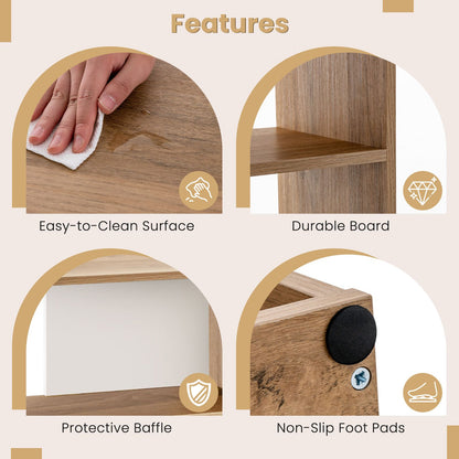 Concave/Convex Bookshelf for Living Room Bedroom Study Office