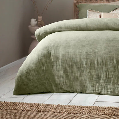 Mukadas Cotton Solid Colour Duvet Cover Set with Pillowcases