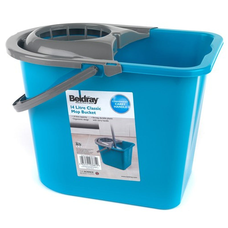 Beldray Large Mop Bucket Detachable Mop Wringer Lightweight Durable Handle 14L