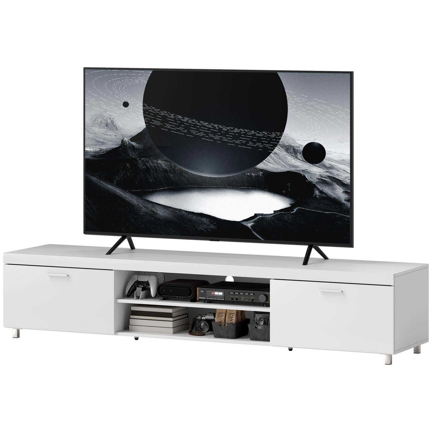 Modern Unit for TV W/ Cabinet Shelf for Living Room