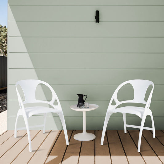 2Pcs Folding Dining Chair Modern Plastic Dining Armchairs Portable Guest Chair