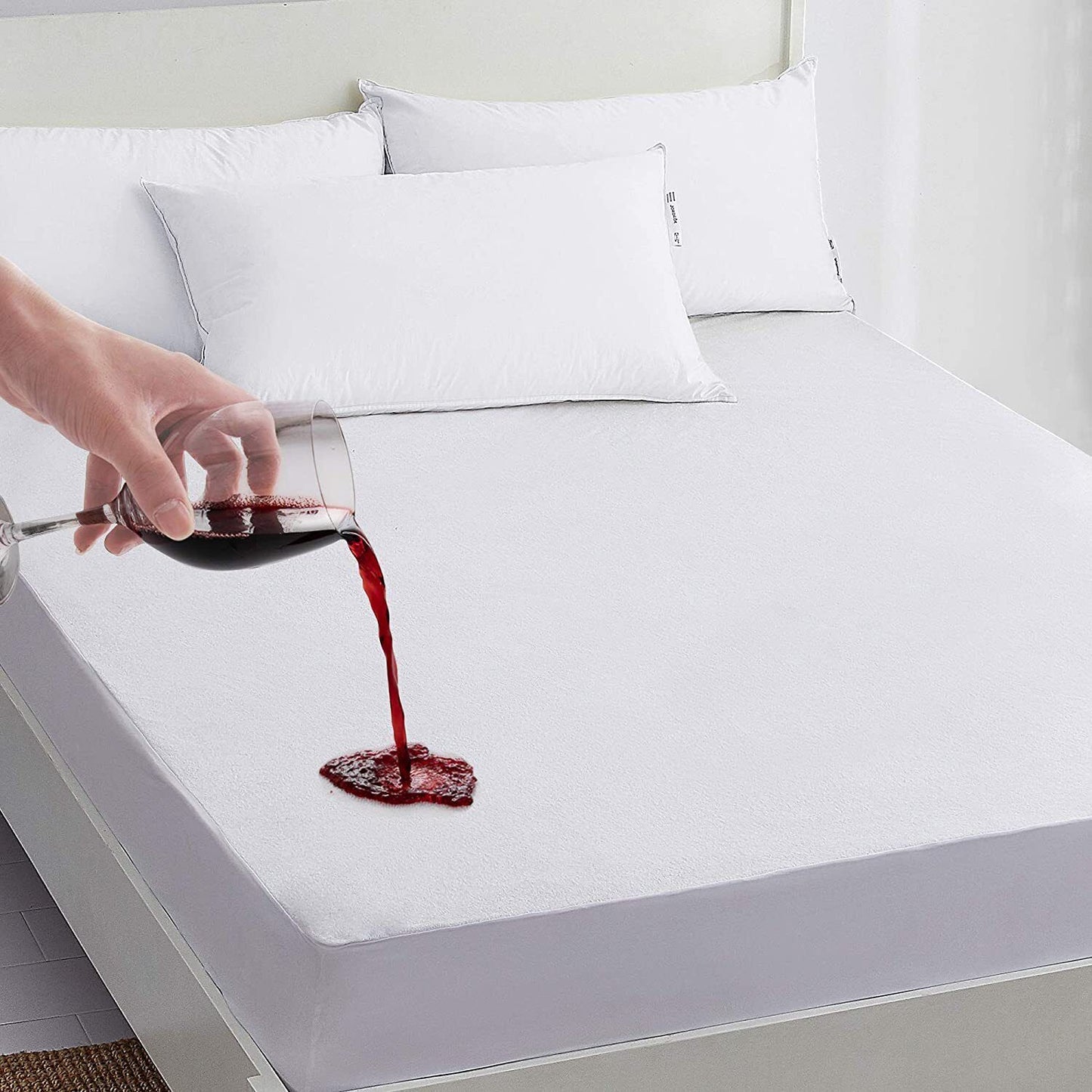 WATERPROOF TERRY TOWEL MATTRESS PROTECTOR FITTED SHEET EXTRA DEEP PROTECTOR UK