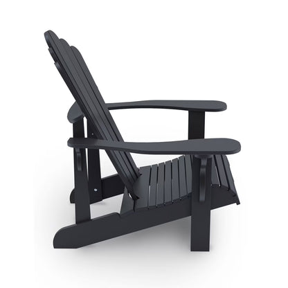 Adirondack Faux Wood Garden Chair in Black