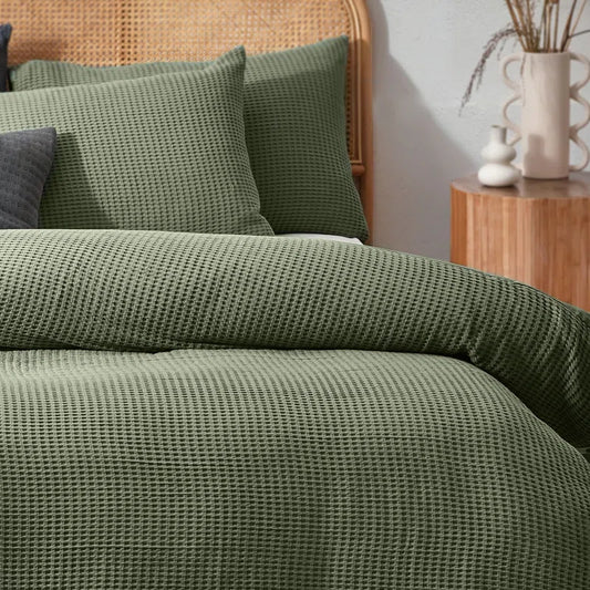 Muraida Cotton Solid Colour Duvet Cover Set with Pillowcases