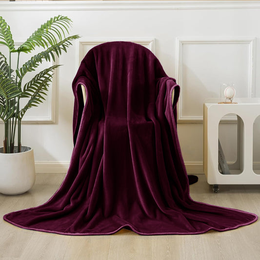 Large Fleece Blanket Throw Reversible Soft Warm Bed Sofa Blanket Double & King