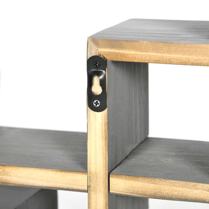 Wall Mounted Interlocking Cube Shelves, Display Wall Shelf for Living Room