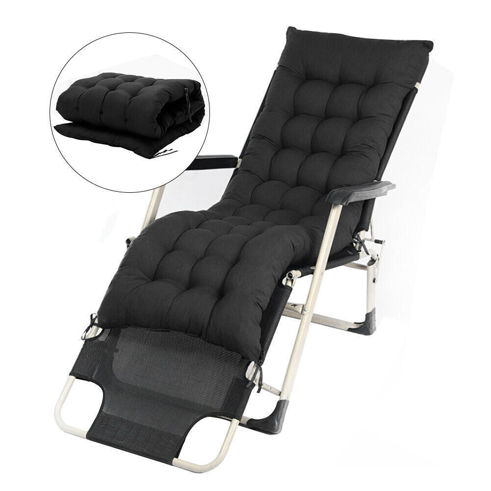 Comfort Cotton Cushion Cover Sun Lounger Recliner Deck Chair Garden Seat Pad UK