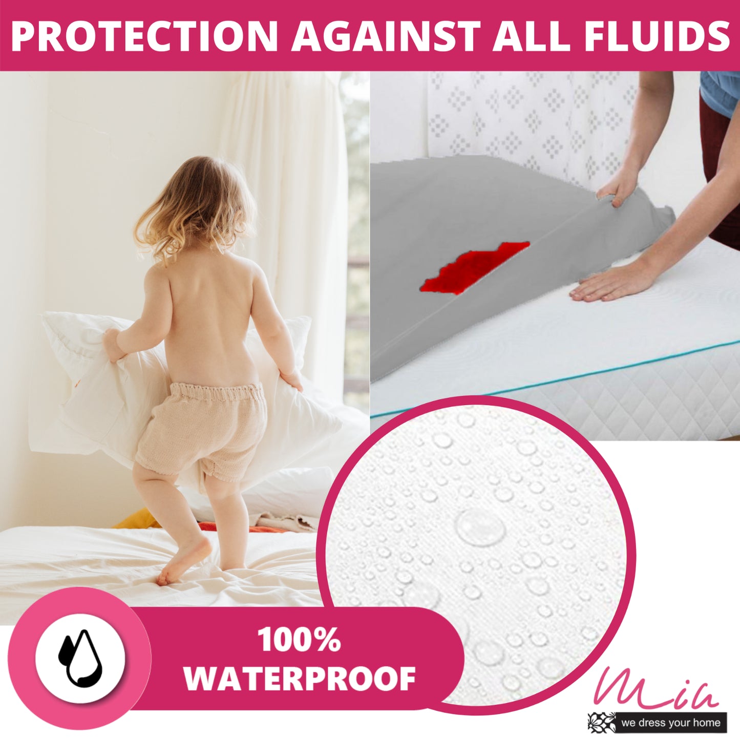MATTRESS COVER PROTECTOR WATERPROOF TERRY FITTED SHEET SINGLE DOUBLE KING SIZE