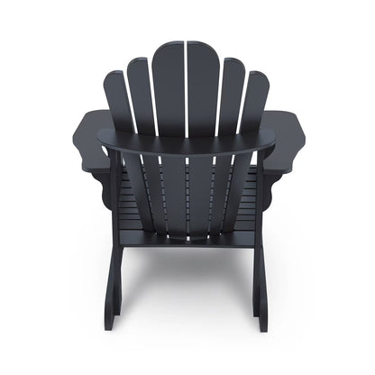 Adirondack Faux Wood Garden Chair in Black