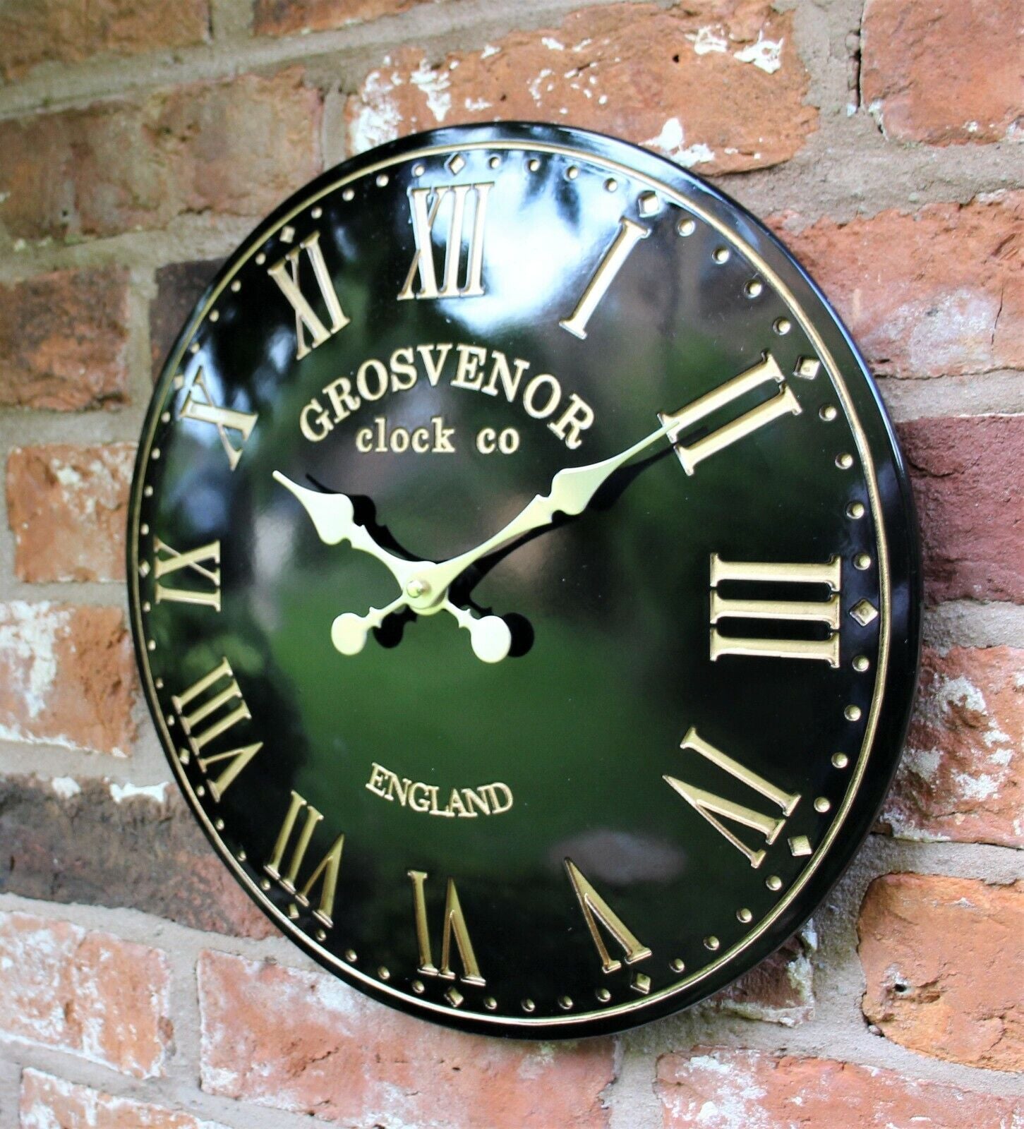 Outdoor Indoor Garden Wall Clock Station Hand Painted Church Clock Home Decor