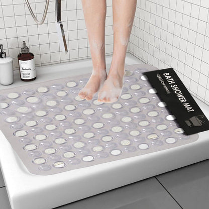 BATH SHOWER MAT NON SLIP PVC BATHROOM RUBBER MATS anti SLIP SUCTION 43 X 43 Cm