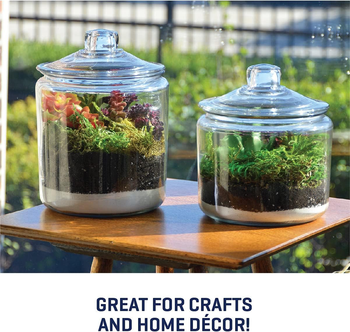 Heritage Hill 1 Gallon Glass Jar with Lid, Set of 2