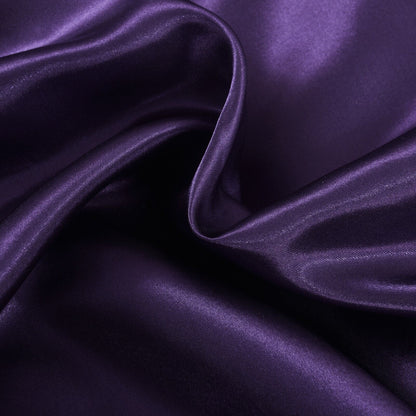ROOEE 6PCS Satin Silk Complete Bedding Set Fitted Sheet Duvet Cover Pillow Cases