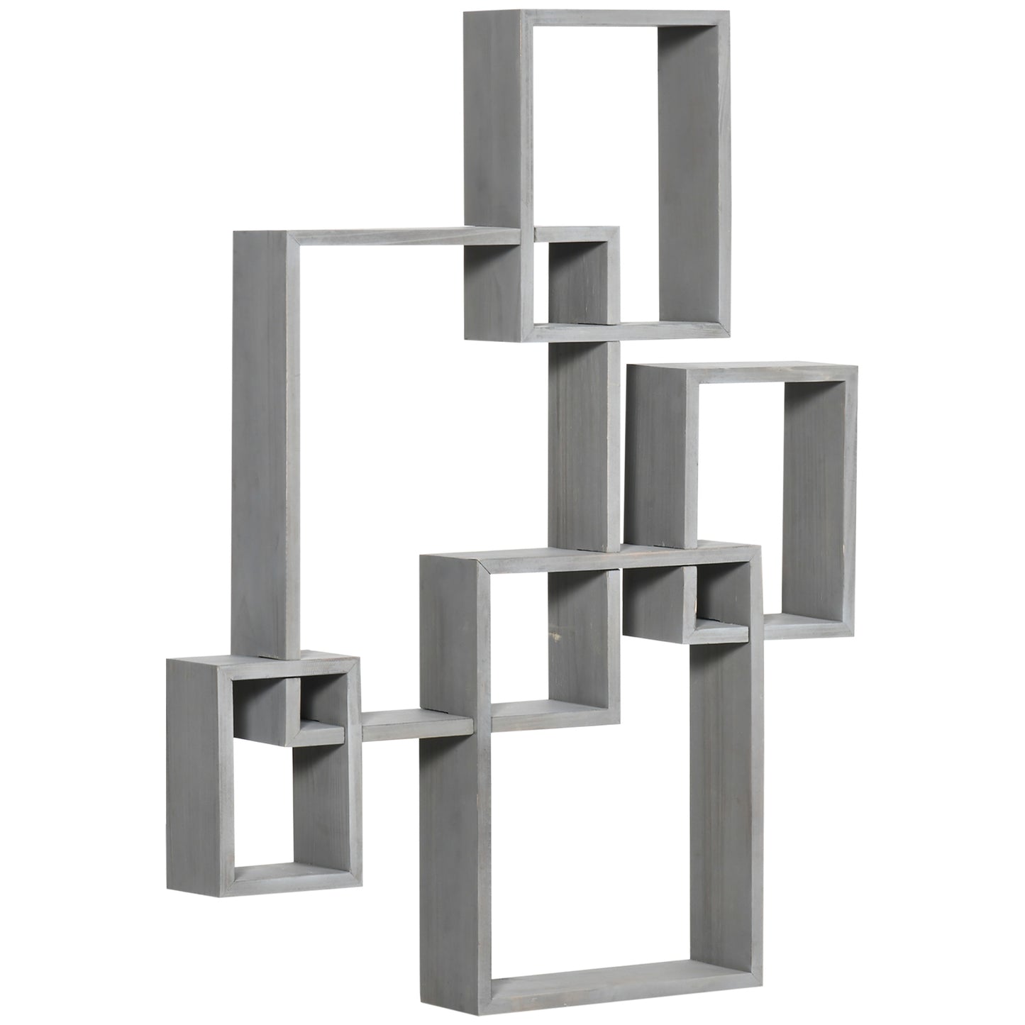 Wall Mounted Interlocking Cube Shelves, Display Wall Shelf for Living Room