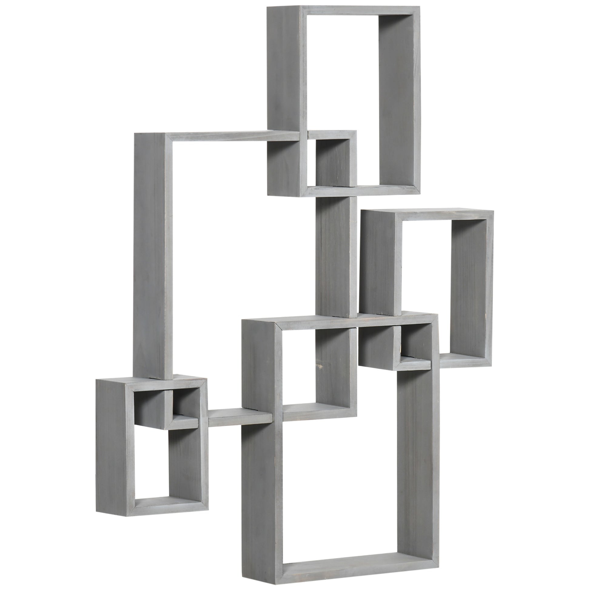 Wall Mounted Interlocking Cube Shelves, Display Wall Shelf for Living Room