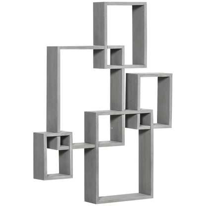 Wall Mounted Interlocking Cube Shelves, Display Wall Shelf for Living Room