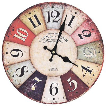 Vintage Wall Clock Colourful 30 Cm