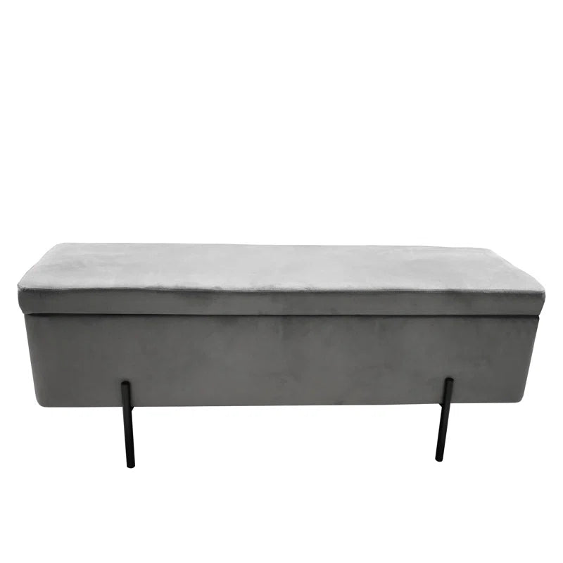 Analisha Velvet Upholstered Storage Bench