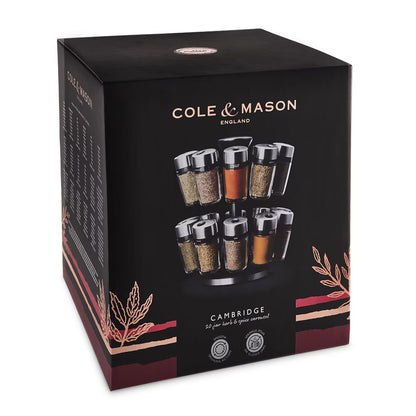 20 Jar Filled Spice Rack Carousel