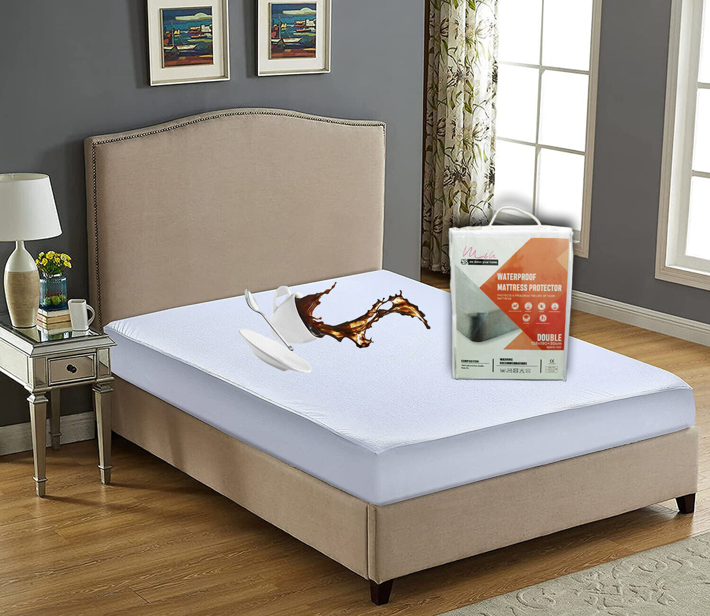 MATTRESS COVER PROTECTOR WATERPROOF TERRY FITTED SHEET SINGLE DOUBLE KING SIZE