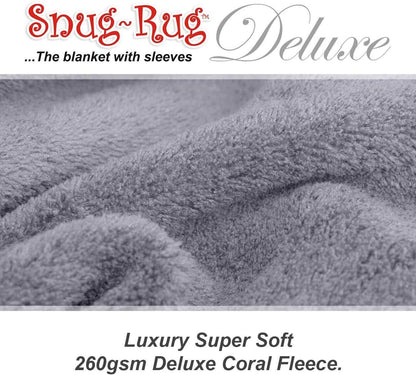 Genuine Snug Rug DELUXE ™ ADULT Cosy Warm SLEEVED Arms Blanket Fleece Official