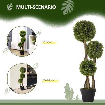 Artificial Plants, 90Cm Boxwood Ball Topiary Trees for Indoor Outdoor Decor