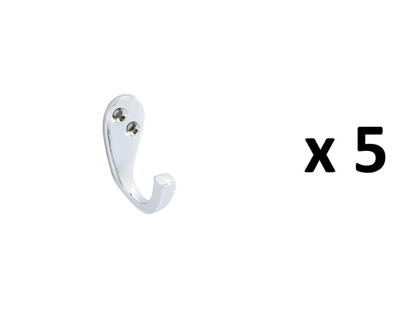 Securit S2981 Victorian Single Chrome Robe Hat Jacket Hook 50Mm Various Quantity