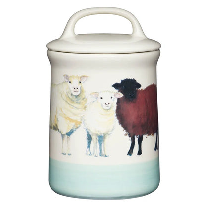 Apple Farm Stoneware Coffee, Tea and Sugar Canisters
