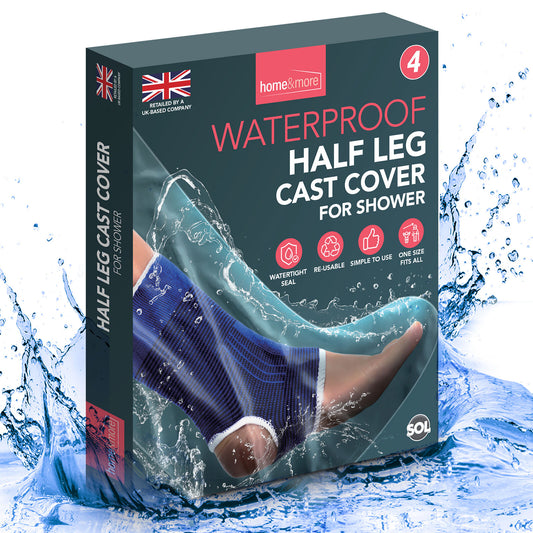 4 Waterproof Half Leg Cast Cover Plaster Foot Protector Reusable for Bath Shower