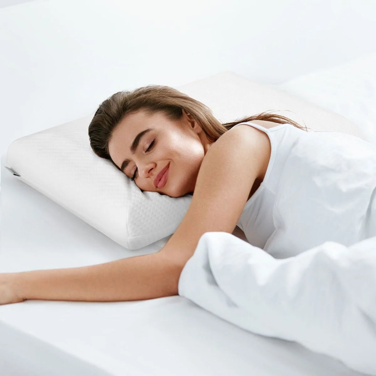 Gel Memory Foam Pillow Set of 2 with Detachable and Machine-Washable Pillowcase