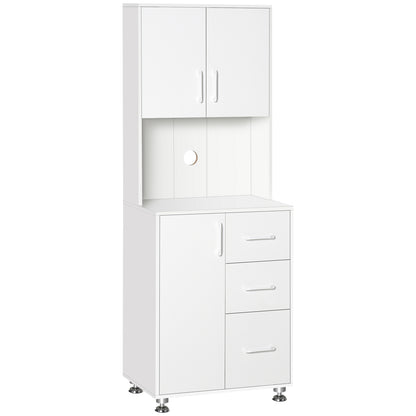 Modern Kitchen Cupboard with Storage Cabinets, 3 Drawers for Living Room