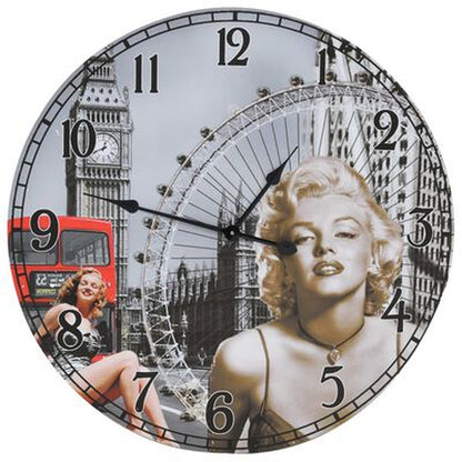 Vintage Wall Clock Colourful 30 Cm