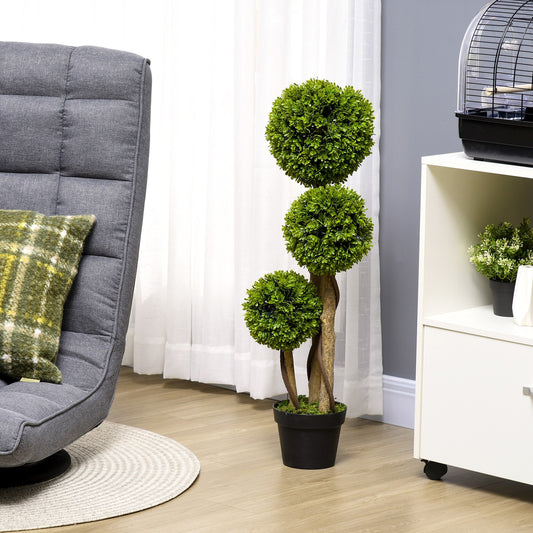 Artificial Plants, 90Cm Boxwood Ball Topiary Trees for Indoor Outdoor Decor