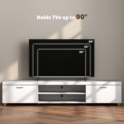 Modern Unit for TV W/ Cabinet Shelf for Living Room