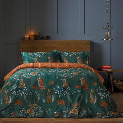 Cotton Blend, Polyester Animal Print Duvet Cover Set with Pillowcases