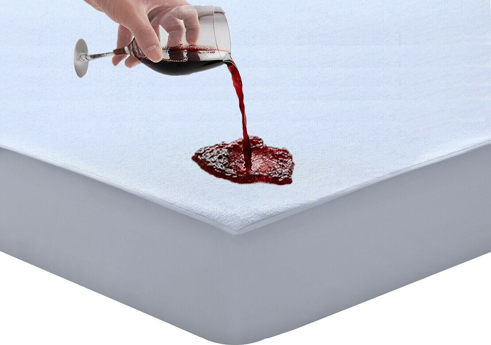 100% Waterproof Extra Deep Terry Mattress Protector Fitted Bed Cover Unisex King