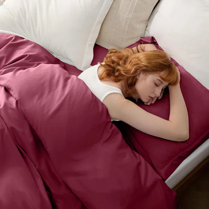 Odil Microfiber Solid Colour Duvet Cover Set with Pillowcases