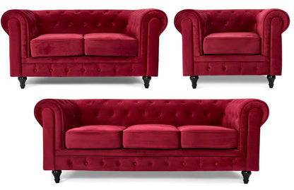 Asya 3 - Piece Velvet Living Room Set