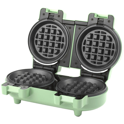 Double Mini Waffle Maker Non-Stick Sweet/Savoury Snacks Desserts Giles & Posner