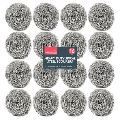 16-32 Stainless Steel Scourers Heavy Duty Kitchen Wire Pan Pads Washing Cleaning