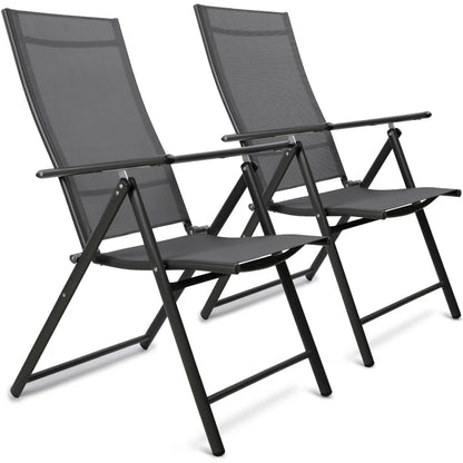 Moheez Folding Garden Chairs with 7 Reclining Positions