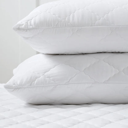 Pack of 4 Zipped WATERPROOF QUILTED Pillow Protectors Hypoallergenic Soft Covers
